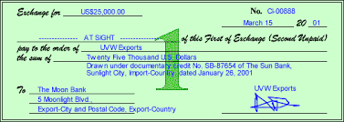 Bill of Exchange Sample